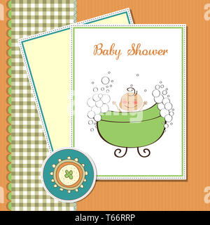 Baby boy doccia card Foto Stock