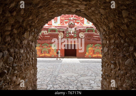 Copan entrata al Museo - un museo su di un antico sito maya di Copan, contenente antichi manufatti Maya dal sito, Copan, Honduras America Centrale Foto Stock