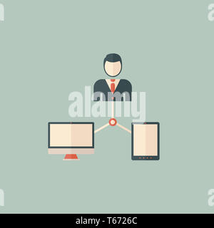 Tecnologia Icona piatta Foto Stock