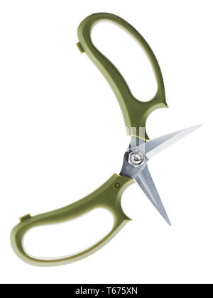 Giardino secateurs isolato su uno sfondo bianco. C Foto Stock