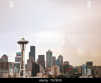 Il centro cittadino di Seattle come visto da Kerry Park Foto Stock