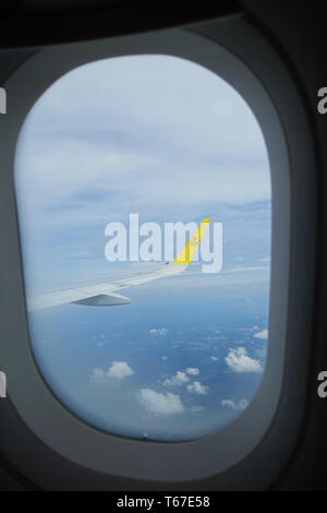 Royal Brunei Airlines logo su aereo wing Foto Stock