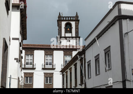 City Hall nel centro di Ponta Delgada, Azzorre, Portogallo. Foto Stock