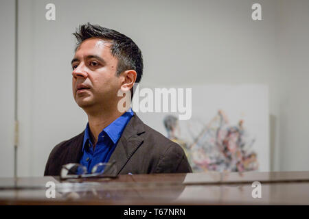 Vijay Iyer (nato il 26 ottobre 1971) è un American jazz pianist, compositore, bandleader, produttore e musicista elettronico, e scrittore basata a New York City. Egli sarà l'artista in residenza presso il Molde Jazz Festival nel 2017. Foto Stock