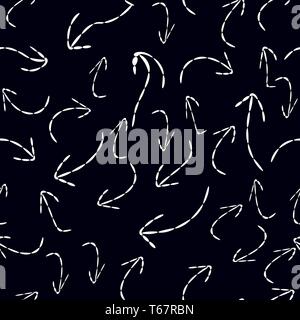 Disegnato a mano le frecce creativi. Inchiostro e carta, bianco e nero. Illustrazione Vettoriale