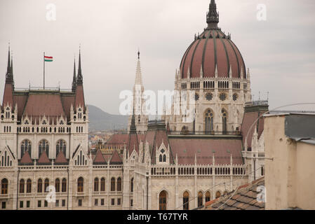 Vista del Parlamento, Budapest Foto Stock