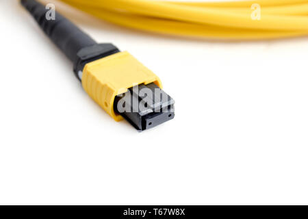 Nastro in fibra ottica patch cord con connettore MTP Foto Stock