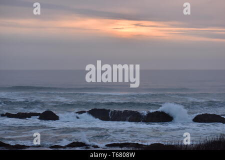 Tramonto al Oregon Coast Foto Stock