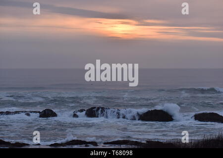 Tramonto al Oregon Coast Foto Stock