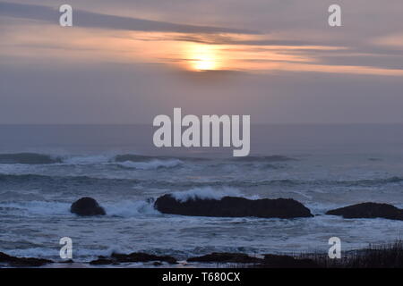 Tramonto al Oregon Coast Foto Stock