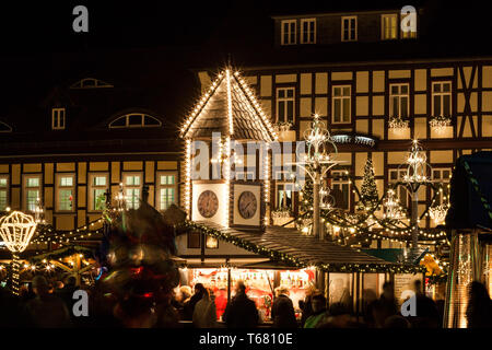 Città storica di werningerode, Harz, Germania centrale Foto Stock