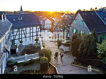 Il centro storico di Graefrath, Solingen, Bergisches Land, Renania del nord-Westfalia, Germania Foto Stock