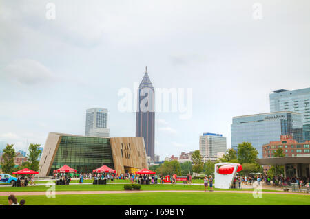 Mondo di Coca Cola in Centennial Olympic Park Foto Stock