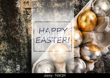 Bellissimo biglietto di auguri per la festa di Pasqua Foto Stock