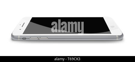 Elegante telefono dello smartphone realistiche. Foto Stock