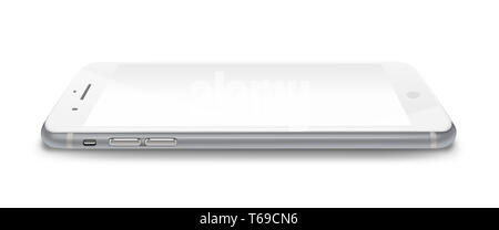 Elegante telefono dello smartphone realistiche. Foto Stock