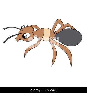 Carino illustrazione ant. isolato stock illustrazione vettoriale Illustrazione Vettoriale