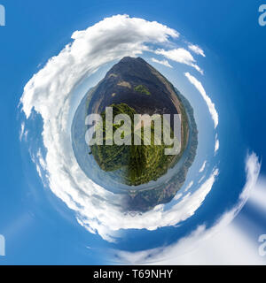 Vulcano Batur e Monte Agung, Bali Foto Stock