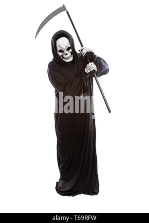 Costume Grim Reaper Mantello Nero Halloween Costume Da Fantasma