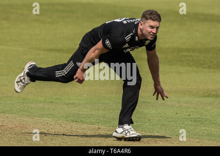 Londra, Regno Unito. 29 apr, 2019. Come Surrey prendere su Hampshire nel Royal London One-Day Cup match alla Kia ovale. Credito: David Rowe/Alamy Live News Foto Stock