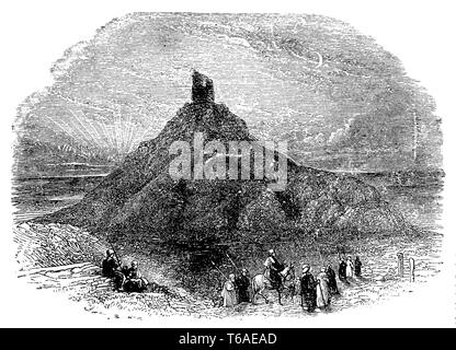 Collina di rovine Birs Nimrud, 1885 Foto Stock