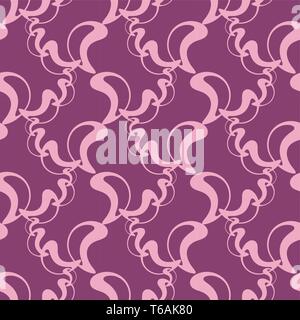 Abstract gli elementi del vettore sul modello di viola. Vintage design senza giunture per tessuto, web, carta da parati carta da imballaggio ecc. Illustrazione Vettoriale