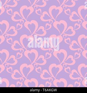 Volare il cuore e lo spirito di amore sul vettore colorato modello senza giunture. Brillante ornamento astratto per prodotti tessili, stampe, sfondo, imballaggio, tessuti, et Illustrazione Vettoriale