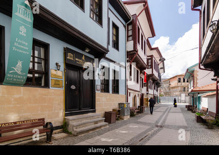 Kutahya/Turchia, Aprile 08,2019: XIX secolo Kutahya case, che sono esempi di architettura civile Foto Stock