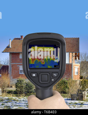 Imaging termico parete di facciata Foto Stock