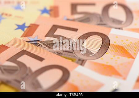 banconote in euro Foto Stock