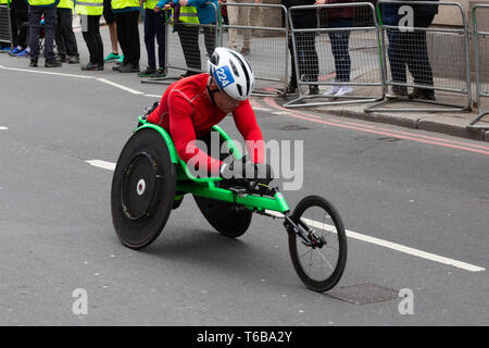 Il trentanovesimo denaro VIRGIN LONDON MARATHON RACE 2019 Foto Stock