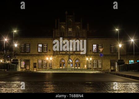 Patrimonio Mondiale UNESCO Città Quedlinburg, Montagne Harz, Sassonia-Anhalt, Germania Foto Stock