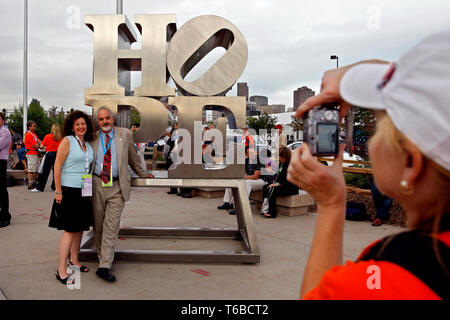 Il DNC Convention di Denver farà Obama il loro candidato. Foto Stock