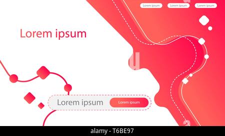 Abstract concetto creativo. Gradiente rosso Landing page. Vettore per le applicazioni mobili e Web, business ed infografico illustrazione, booklet, documento, te Illustrazione Vettoriale