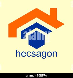 Logo vektor segi enam Illustrazione Vettoriale