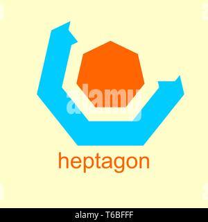 Logo vektor segi enam Illustrazione Vettoriale