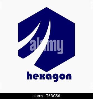 Logo vektor segi enam Illustrazione Vettoriale