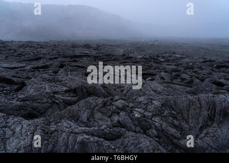 Il vulcano Erta Ale nella depressione di Danakil in Etiopia, Africa Foto Stock