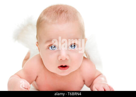 Ritratto di un quattro mesi baby Foto Stock