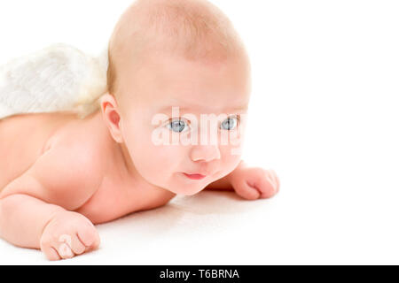 Ritratto di un quattro mesi baby Foto Stock