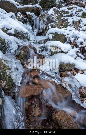 In inverno il fiume lsetal Sassonia-anhalt - Germania- Foto Stock