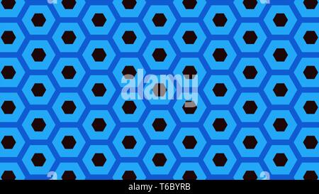 Sfondo astratto dello stesso colore e esagonale diversi anelli circostanti. Illustrazione astratta sfondo esagonale. Foto Stock