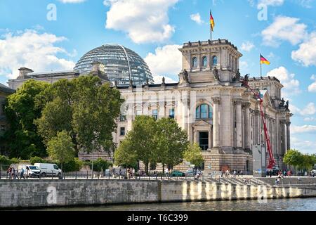 L'edificio del Reichstag a Berlino, Germania Foto Stock