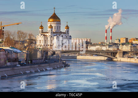 La cattedrale di Cristo Salvatore, cityscape, Mosca, Russia Foto Stock