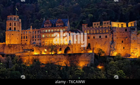 Il castello di Heidelberg Foto Stock