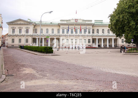 Il Palazzo presidenziale (Lituano: Prezidentura), situato nella città vecchia di Vilnius, è il funzionario ufficio ed eventuale residenza ufficiale del Presidente o Foto Stock