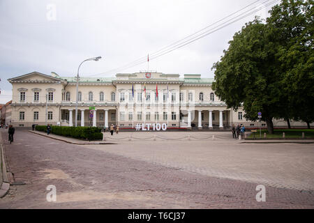 Il Palazzo presidenziale (Lituano: Prezidentura), situato nella città vecchia di Vilnius, è il funzionario ufficio ed eventuale residenza ufficiale del Presidente o Foto Stock