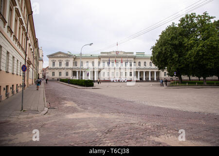 Il Palazzo presidenziale (Lituano: Prezidentura), situato nella città vecchia di Vilnius, è il funzionario ufficio ed eventuale residenza ufficiale del Presidente o Foto Stock