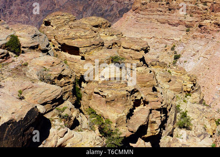 Bellissimo paesaggio intorno a Petra cittã archeologica, Giordania. Foto Stock