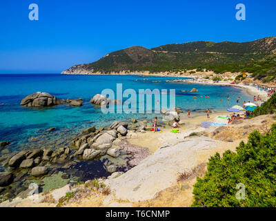 Bellissima spiaggia di Costa Rei, Sardegna, Italia Foto Stock